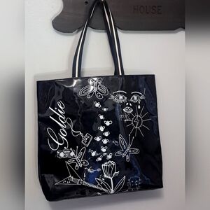 Goldie Vinyl Black Graffiti Tote Bag